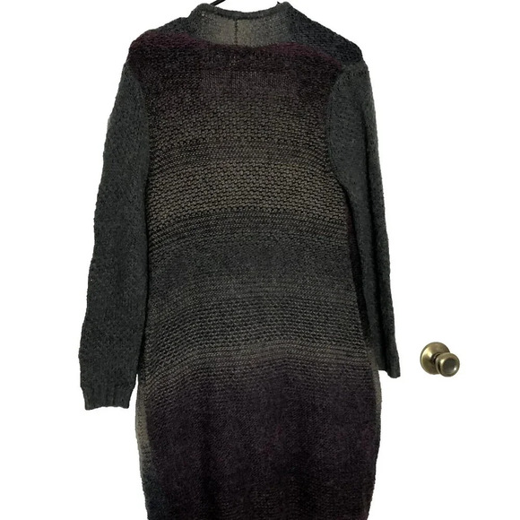 Knox Rose Duster Open Cardigan sz S Chunky Knit Long Sleeve Grays Purple - Picture 5 of 7